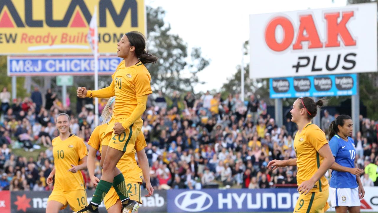 The Matildas versus Brazil at Pepper Stadium, Penrith NSW Australia on 16 September 2017