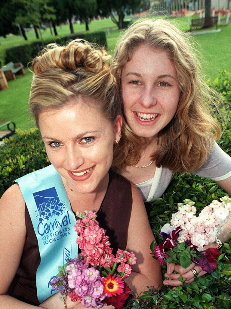 Azha Killeen, Toowoomba Carnival of Flowers Queen with Melanie Nunn - 13 Sept 1998 socials headshot