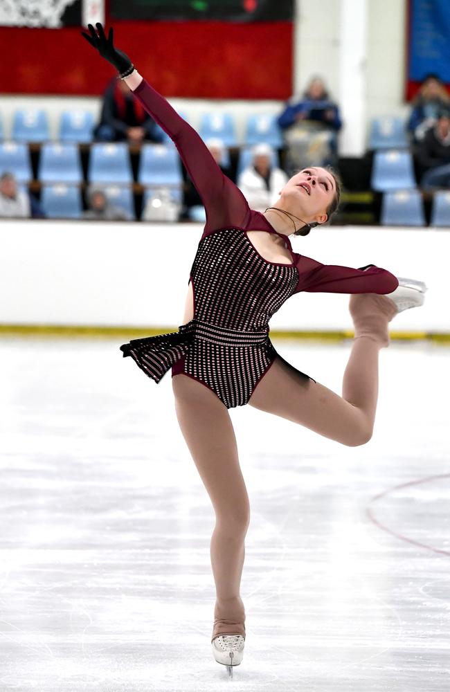 Simone Aubrecht from NSW Australian Figure Skating Championships in Brisbane. Thursday December 1, 2022. Picture, John Gass