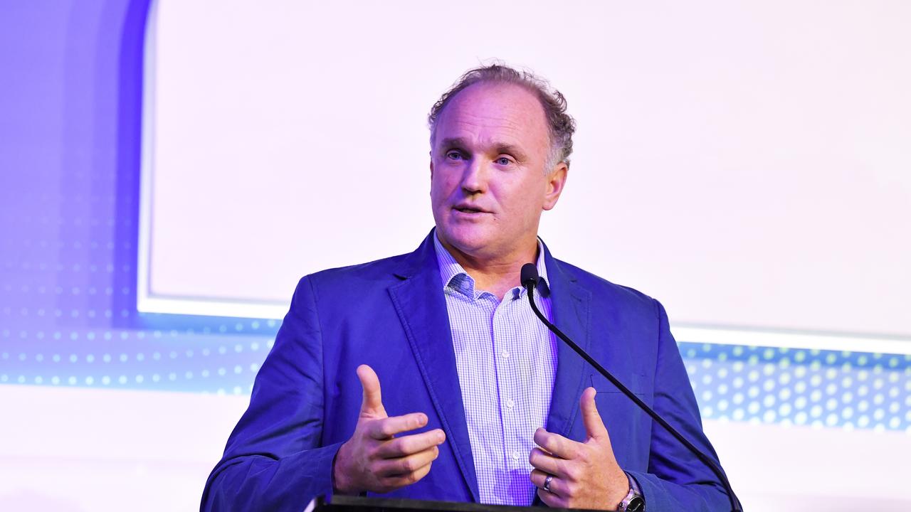 Andrew Stark speaks at the Future Tourism event at Sunshine Coast Convention Centre. Picture: Patrick Woods