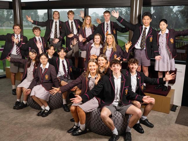 Nine sets of twins finishing VCE at Haileybury College. Picture: Mark Stewart