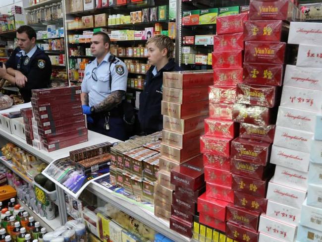 Police seize thousands of packets of illicit tobacco in Sydney’s Campsie and Hurstville in August.
