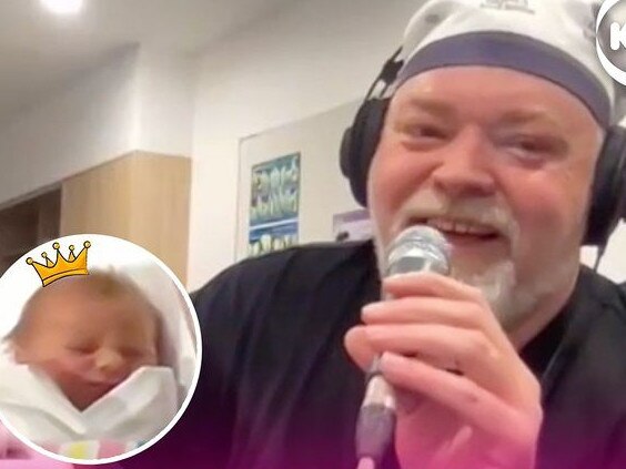 Kyle Sandilands introduces Otto to the world. Picture: Kyle and Jackie O Instagram.