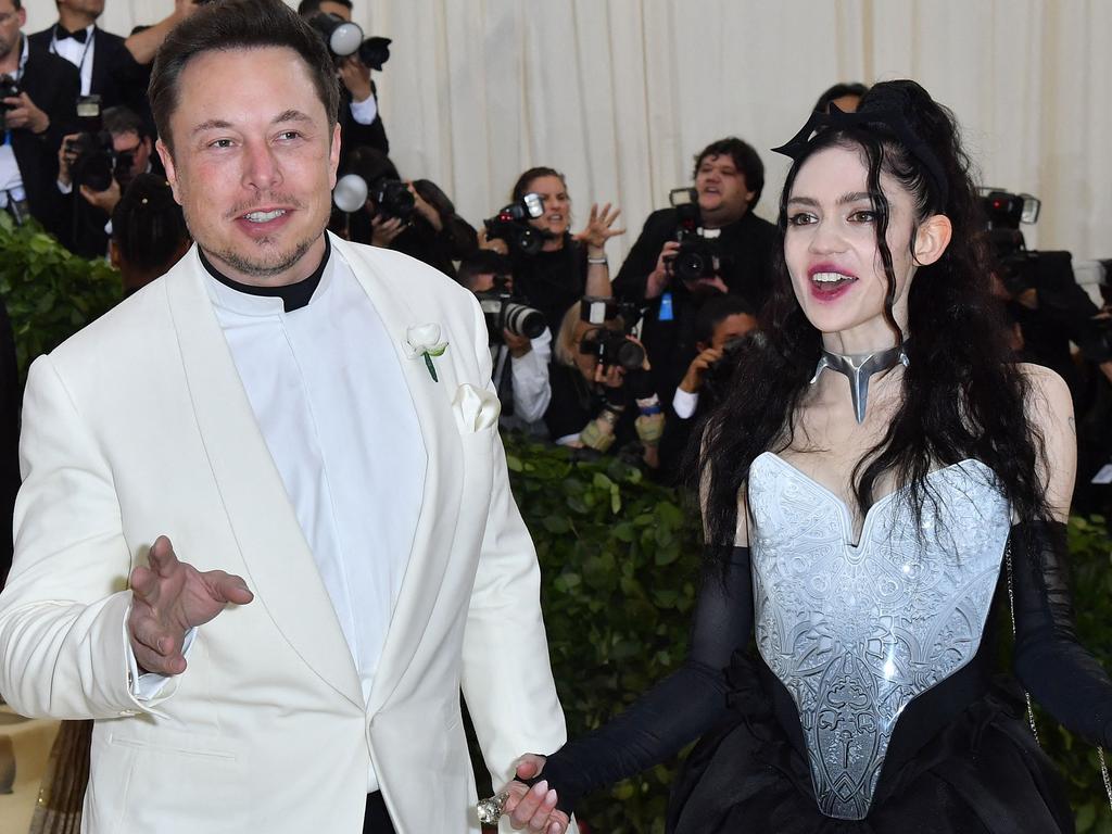 Elon Musk and Grimes share three children. Picture: Angela Weiss/AFP