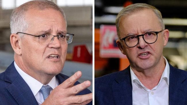 Scott Morrison and Anthony Albanese. Photo: News Corp Australia