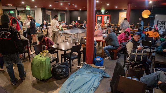 Inside the Salvos Night Cafe at Bourke St. Picture: Jason Edwards