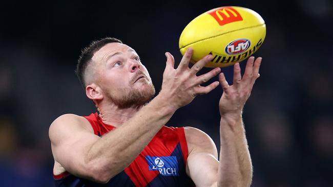 Pressure around the ground will help Steven May and the Demons’ defence. Picture: Mark Stewart