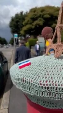 'Amazing' UK Crocheters Spread Olympic Joy With Mailbox Cozies