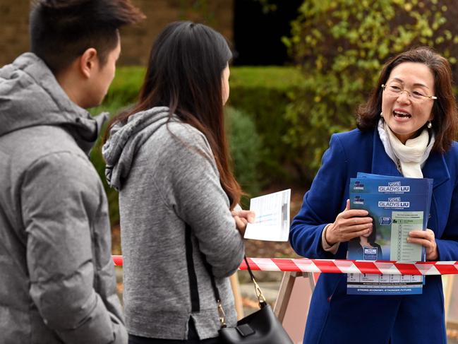 Liberal member of parliament Gladys Liu hold Chisolm by the slimmest of margins. Picture: William WEST / AFP