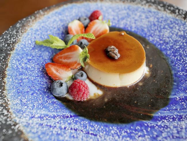 The coffee creme caramel. Picture: PATRICK GEE