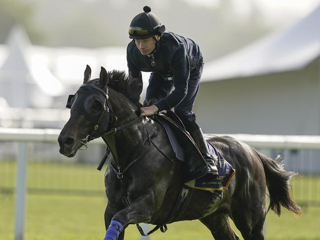 Ascot Racecourse, 10th June 2022Artorius ridden by Jamie Spencer in a racecourse gallop prior to the Royal Ascot meeting next week.Photograph: Alan Crowhurst/Getty Images