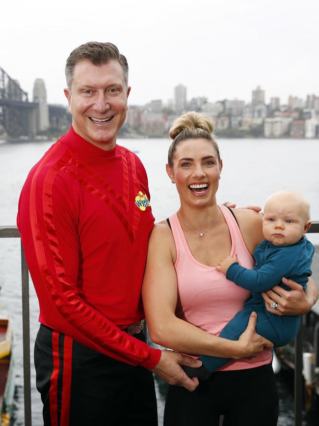 Simon Pryce and Lauren Hannaford with son Asher. Picture: Sam Ruttyn