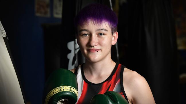 Sunshine Coast Thai boxing Centre fighter Skylah Hamill. Picture: Patrick Woods.