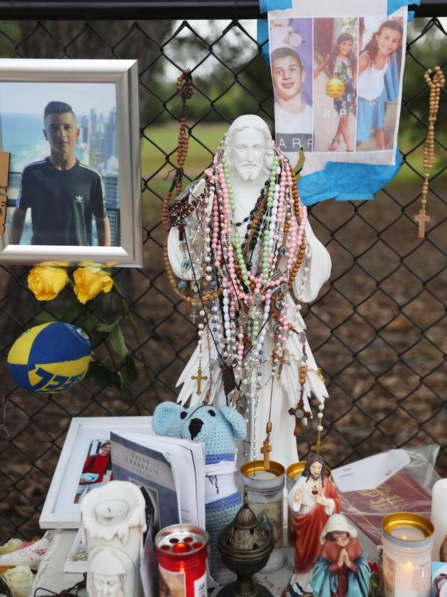 A memorial to the Abdallah children. Picture: John Grainger