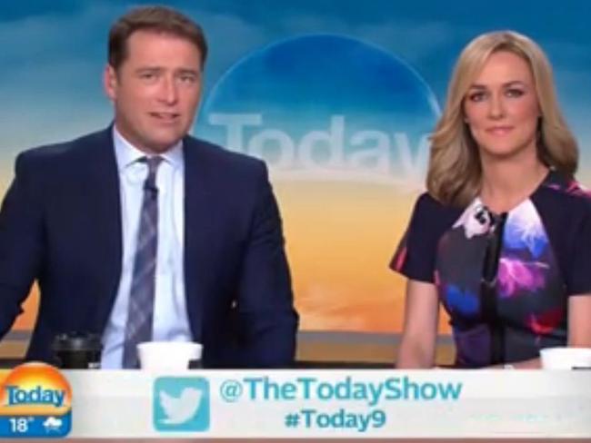 Karl Stefanovic wearing THE suit earlier this year.