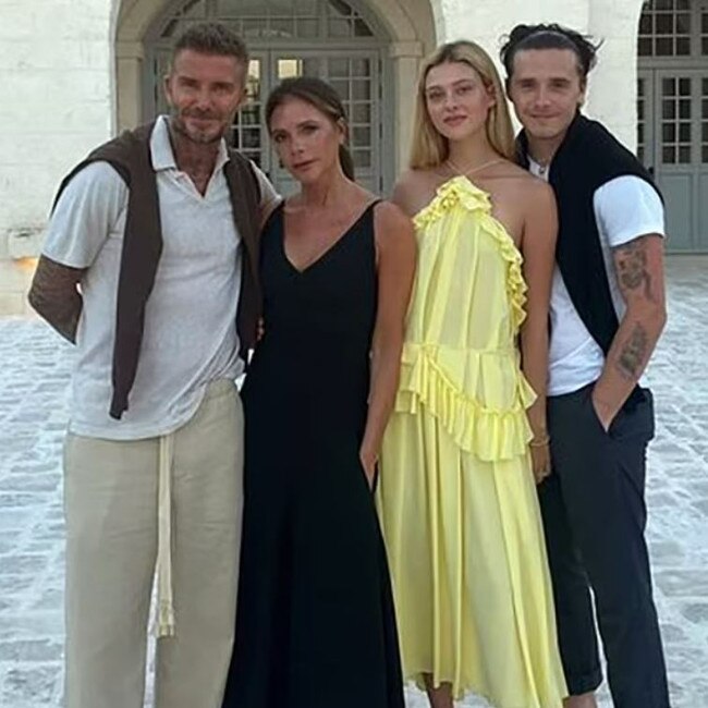 David Beckham, Victoria, Nicola Peltz and Brooklyn Beckham. Picture: Instagram