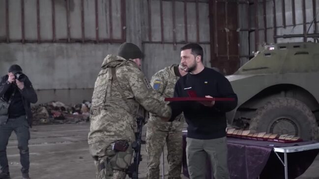 Zelenskiy Visits Troops Near Bakhmut Frontline | News.com.au ...