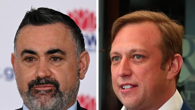 NSW Deputy Premier John Barilaro and his Queensland counterpart, Steven Miles — key players in border talks.