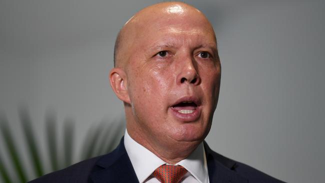 Defence Minister Peter Dutton. Picture: NCA NewsWire / Dan Peled