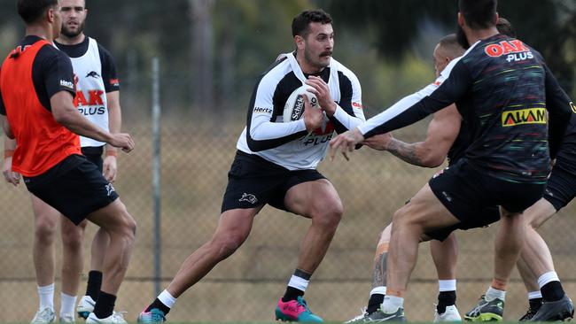 Reagan Campbell-Gillard at one of his last Penrith training sessions. Picture: Jonathan Ng