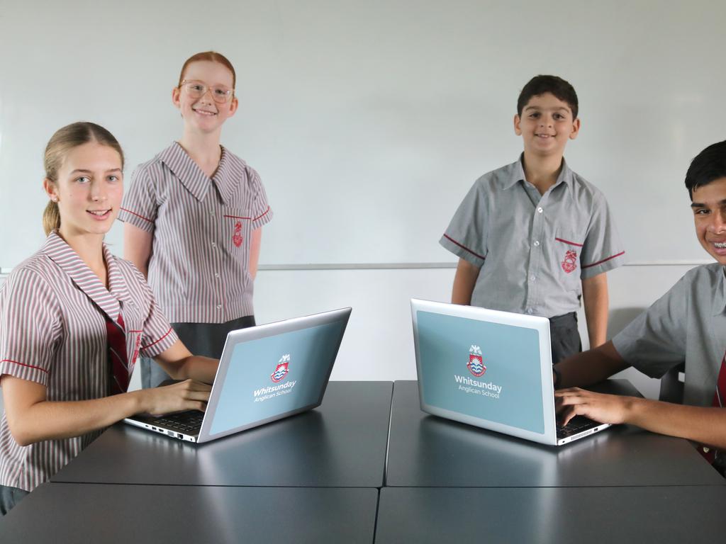 Whitsunday Anglican School students Chloe Ralph (Year 9), Asher Hobbs (Year 5), Ibrahim Musameh (Year 3) and Declan Loveless (Year 9).