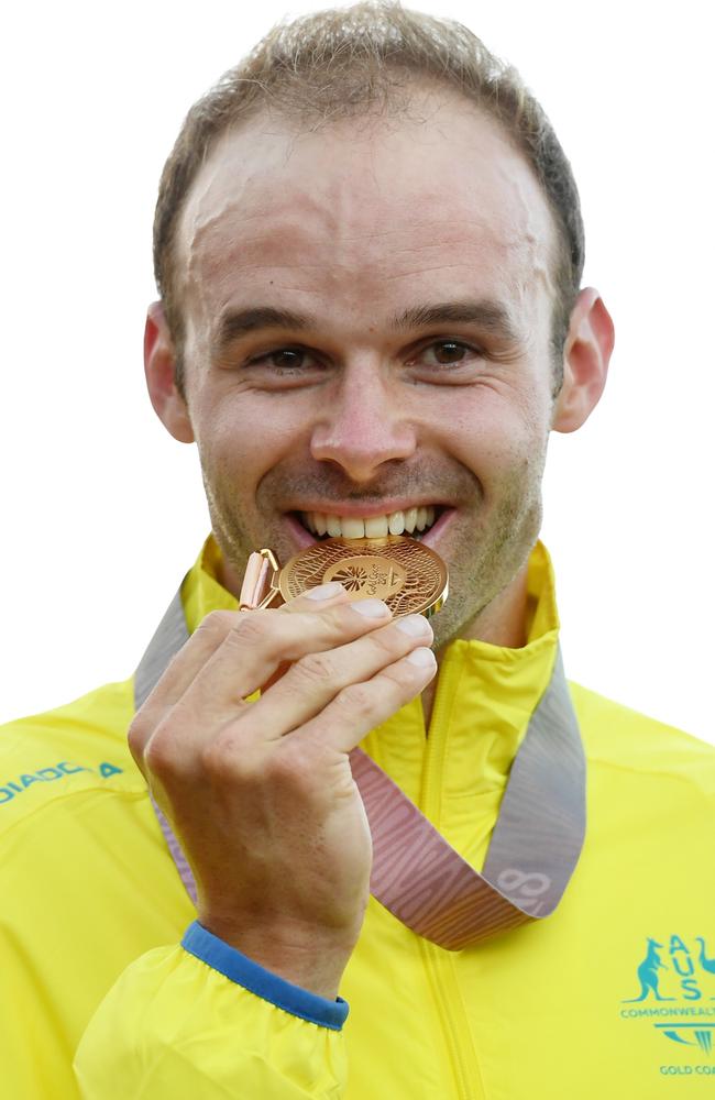 Steele Von Hoff of Australia during the medal ceremony