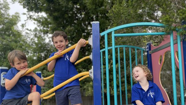 Forrest Primary Schoool preps: Thomas Hoey, Alexander Moriarty and Carter Chapman. Picture: Supplied