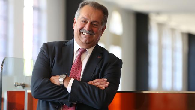 Andrew Liveris, head of the Chief Minister’s Economic Reconstruction Commission, says an onshore gas industry is a key link in the chain that will help steer the Northern Territory from rags to riches. Picture: Lyndon Mechielsen/The Australian