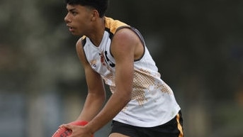 Tevita Rodan, son of David, is among a rollcall of renowned footy names in the SSV under-15 boys’ team. Picture: Daniel Pockett/AFL Photos/Getty Images via AFL Photos