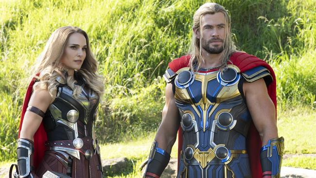 Natalie Portman and Chris Hemsworth in Thor: Love and Thunder. Picture: Marvel