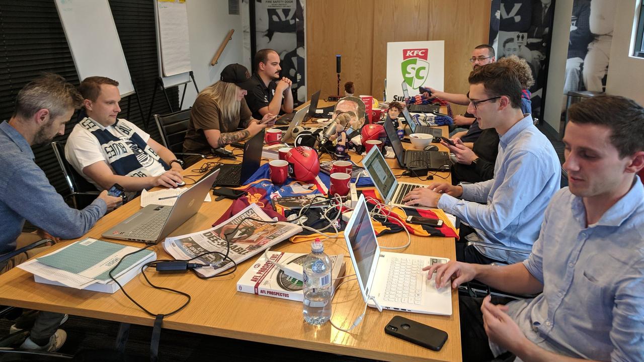 The Herald Sun/Fox Footy KFC SuperCoach Draft night in 2020.