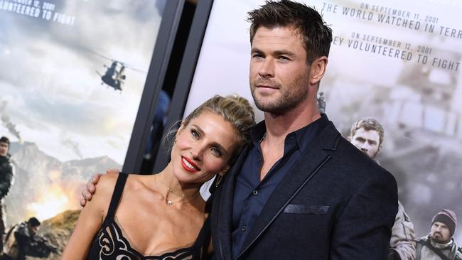 Elsa Pataky and Chris Hemsworth. Proud homeowners. Picture: AFP