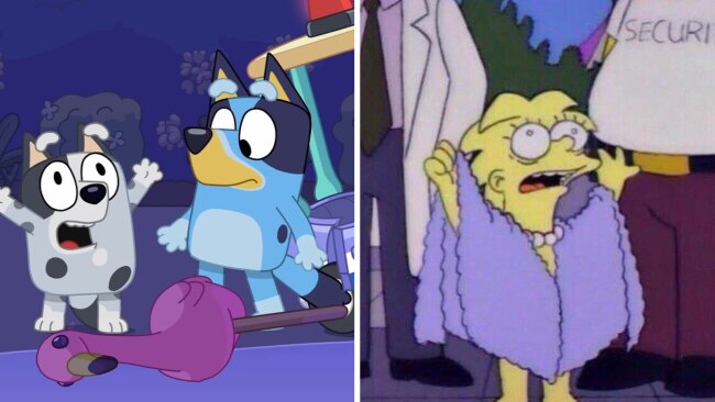 The Flamingo and Lizard Queen. Source: Bluey and The Simpsons