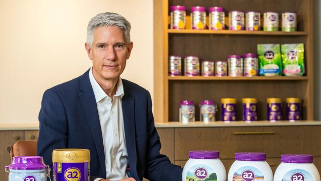A2 Milk CEO David Bortolussi says the company will look to expand to M&A this year. Picture: David Rowland/One-Image.com