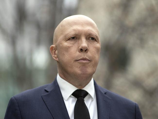 CANBERRA, AUSTRALIA - NewsWire Photos SEPTEMBER 23, 2022: Leader of the Opposition Peter Dutton spoke to the media in Parliament House in Canberra.Picture: NCA NewsWire / Gary Ramage