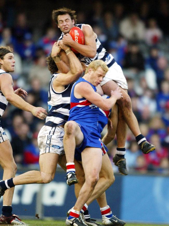 And taking a big mark during his playing days for Geelong.