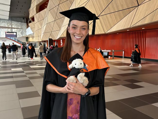 Catherine Hoh graduates from the Australian Catholic University with a Master of Clinical Physiology on April 7, 2024. Picture: Brittany Busch