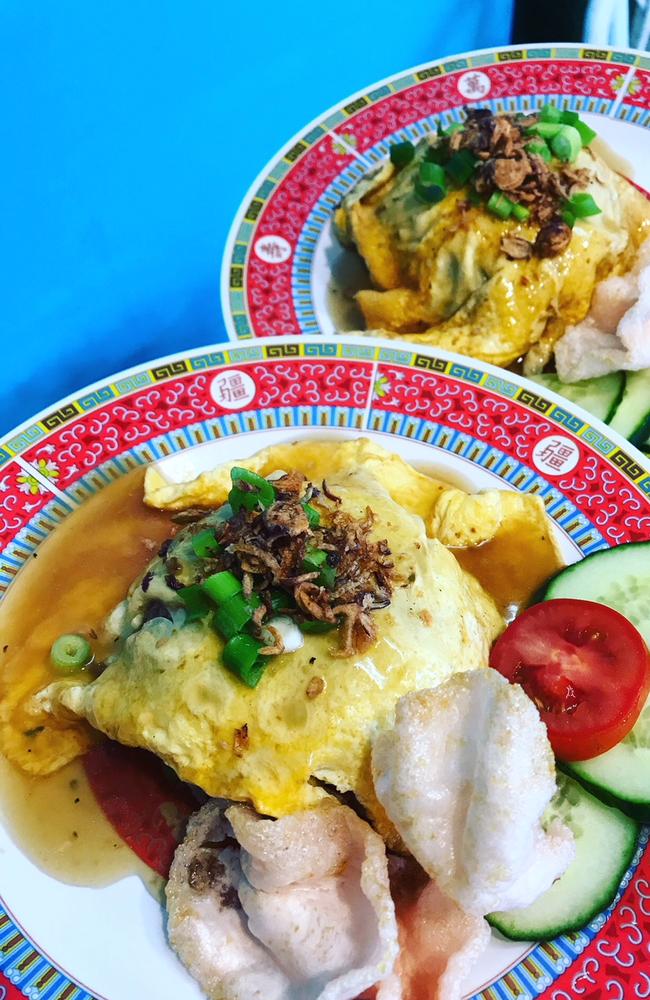 Mr Brown's Tuckshop Egg chiffon, an 80s Hong Kong inspired dish with a thin egg omelet. For best of the Gold Coast breakfast