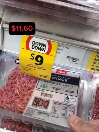 The mince alone cost $9. Picture: @apostolucky/TikTok