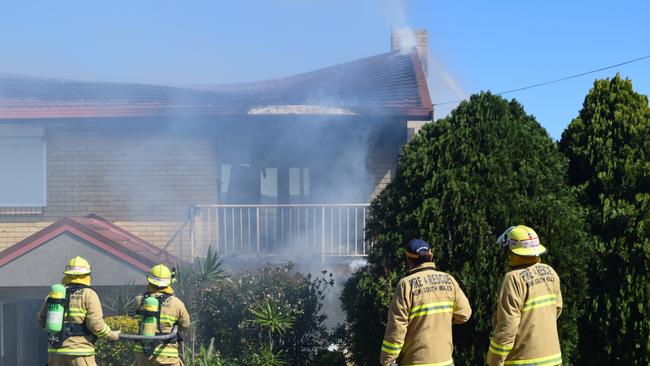 A fire engulfs a Tweed Heads South home-based family daycare centre in 2015.