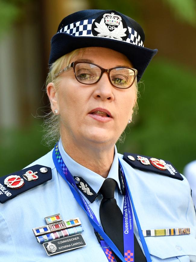 Queensland Police Commissioner Katarina Carroll. Picture: AAP Image/Darren England