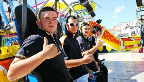 Jim Bennett, Adam Wakefield, T Jay, and Luke Evans love coming to Bundy at show time with their ride Star Wars. . Picture: Scottie Simmonds