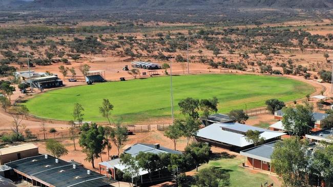 Re-grassing the oval had long been a goal for the town but getting the Demons involved sped up the process. Picture: Supplied