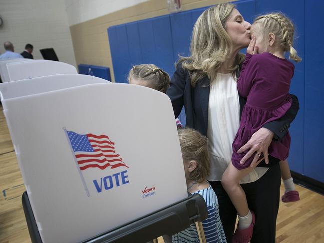 Democratic candidate Abigail Spanberger casts her vote in Richmond, Virginia. Picture: Getty Images/AFP