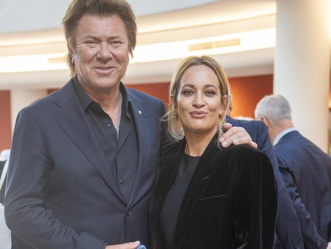 Richard Wilkins and Mia Hawkswell at the  Reg Grundy and Joy Chambers-Grundy memorial at the Mitchell Library. Photo Jeremy Piper