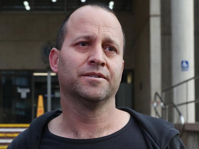 SYDNEY, AUSTRALIA - NewsWire Photos June 28, 2022. Blockade Australia protesters are released on bail from Surry Hills Police Station. Pictured is Brad Homewood, who says he has 72 hours to leave the state. Picture: NCA NewsWire / David Swift