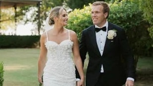 Instagram post by Alix trbojevic on her wedding this week to NRL star, Jake Trbojevic. Picture: Instagram