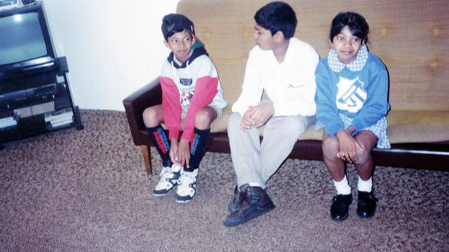 Myuran Sukumaran (centre), with his brother Chintu(left) and sister Brintha, was executed on Nusa Kambangan Prison Island in April 2015