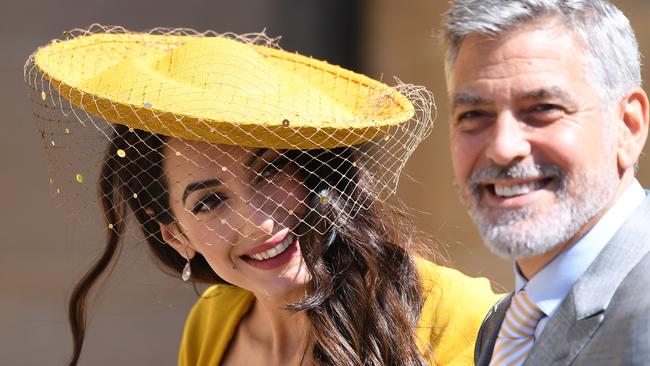 Amal and George Clooney at the royal wedding. Picture: James Whatling/MEGA