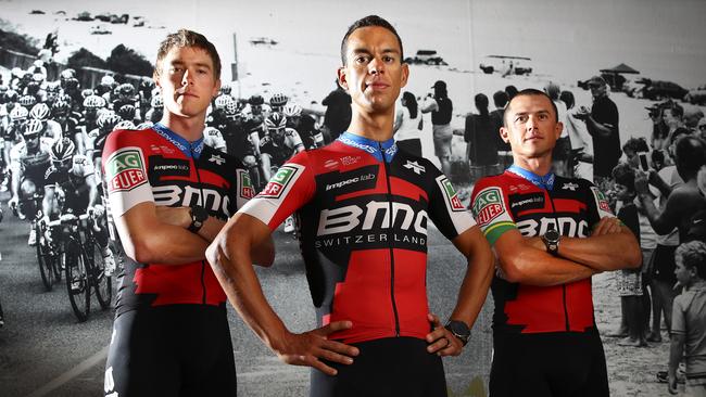 BMC riders Rohan Dennis, Richie Porte and Simon Gerrans have all won the Tour Down Under. Picture: Sarah Reed